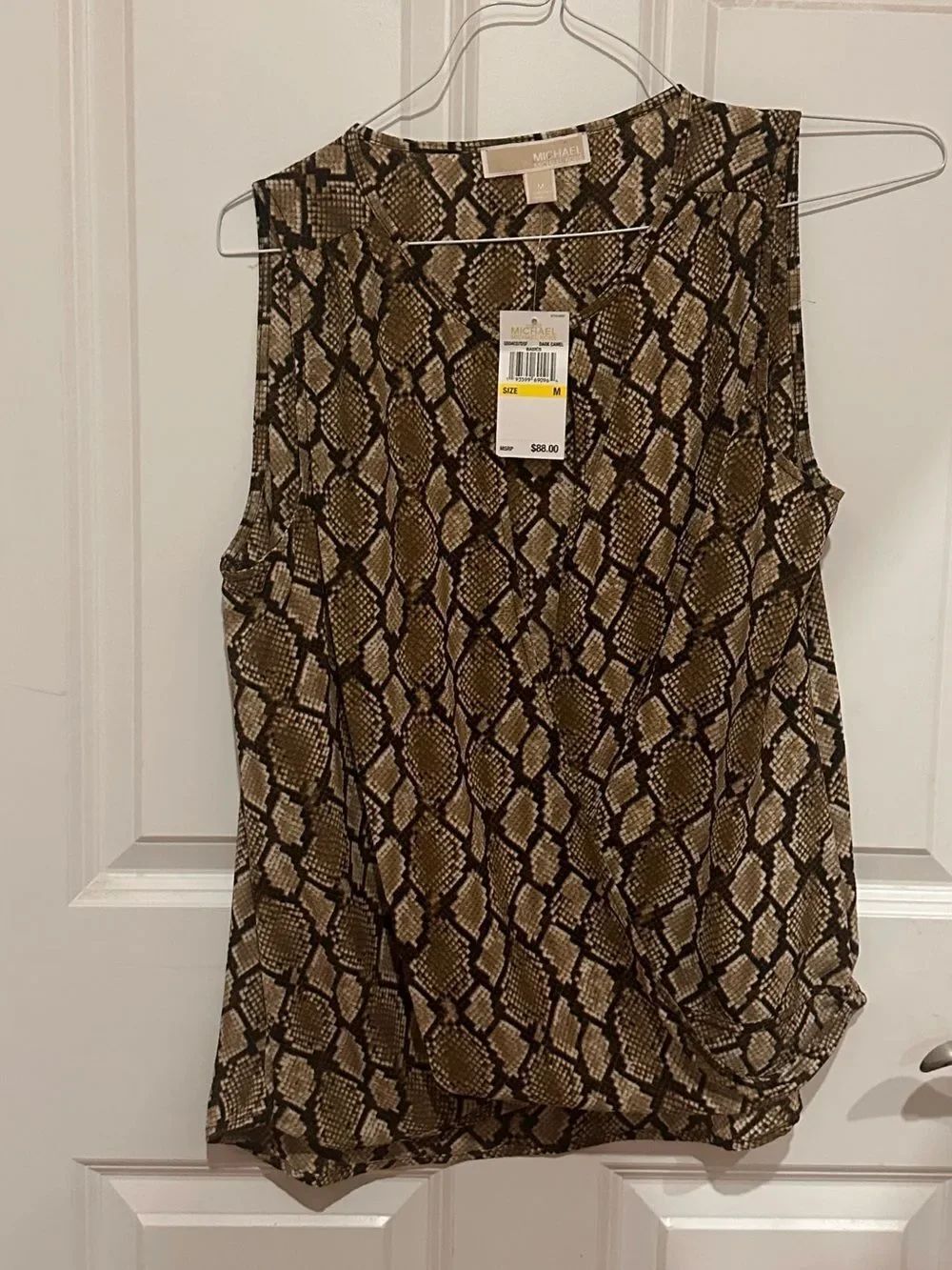 Michael Kors Medium Snakeskin Blouse Sleeveless